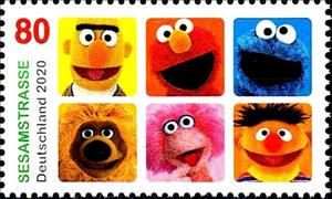 Stamp, Sesame Street, Germany, Federal Republic,  , Puppets, Television