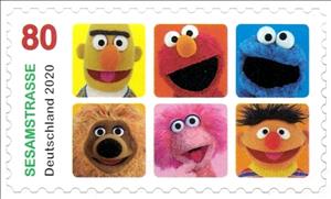 Stamp, Sesame Street, Germany, Federal Republic,  , Puppets, Television