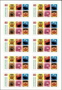 Mini Sheet, Sesame Street, Germany, Federal Republic,  , Puppets, Television