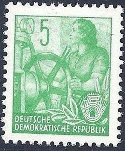 Stamp, Worker, Germany, Democratic Republic,  
