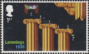 Stamp, Lemmings, United Kingdom of Great Britain & Northern Ireland,  , Video Games