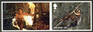 Stamp with Attached Label, Tomb Raider (2013), United Kingdom of Great Britain & Northern Ireland,  , Video Games