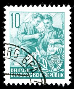 Stamp, Active advice, Germany, Democratic Republic,  