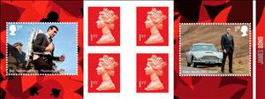 Booklet Pane, James Bond (Self-Adhesive Booklet), United Kingdom of Great Britain & Northern Ireland,  , Actors, Crowns and Coronets, Famous People, Heads of State, film, Queens, Royalty, Vehicles