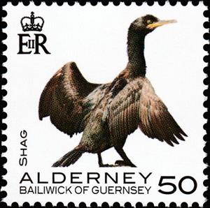 Stamp, Shag, Alderney,  , Animals (Fauna), Birds