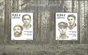 Souvenir Sheet, Lithuanian Anti-Communist Partisans, Lithuania,  , Famous People, Independency Activists