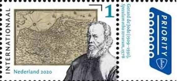 Stamp, Gerard the Jode, Netherlands,  , Famous People, Maps, Publishers