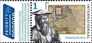 Stamp, Gerard Mercator, Netherlands,  , Famous People, Geographers, Maps