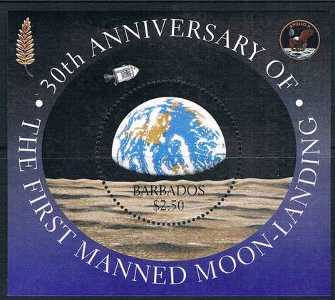 Souvenir Sheet, Looking at earth from moon