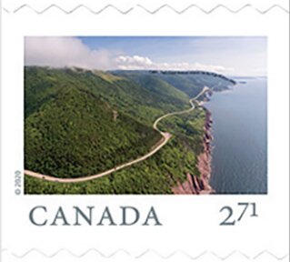 Stamp, Cabot Trail, Cape Breton Island, Nova Scotia, Canada,  , Landscapes, Lighthouses