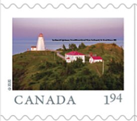 Stamp, Swallowtail Lighthouse, Grand Manan Island, New Brunswick, Canada,  , Landscapes, Lighthouses