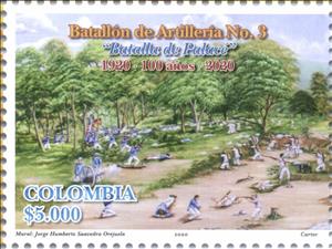 Stamp, Battle of Palacé #1, Colombia,  , Battle, Military Forces