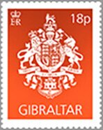 Stamp, Coat of Arms of Gibraltar, Gibraltar,  , Coats of Arms