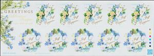 Booklet Pane, Bouquets and Wreaths, Japan,  , Flowers, Greetings, Orchids