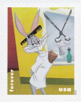 Se-tenant, Bugs Bunny as Barber, United States of America,  , Cartoons, Comics, Cosmetic Products, Rabbits