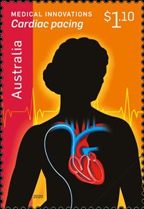 Stamp, Cardiac Pacing, Australia,  , Medical Science