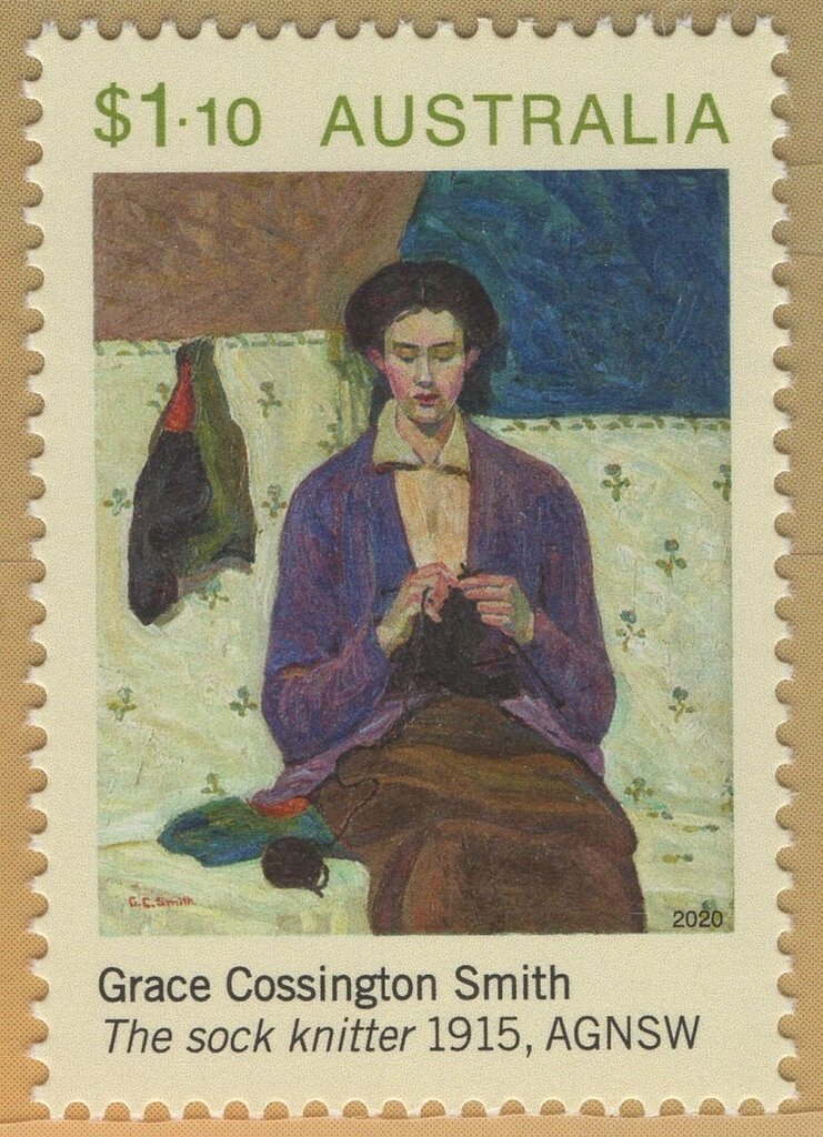 "The Sock Knitter" by Grace Cossington Smith