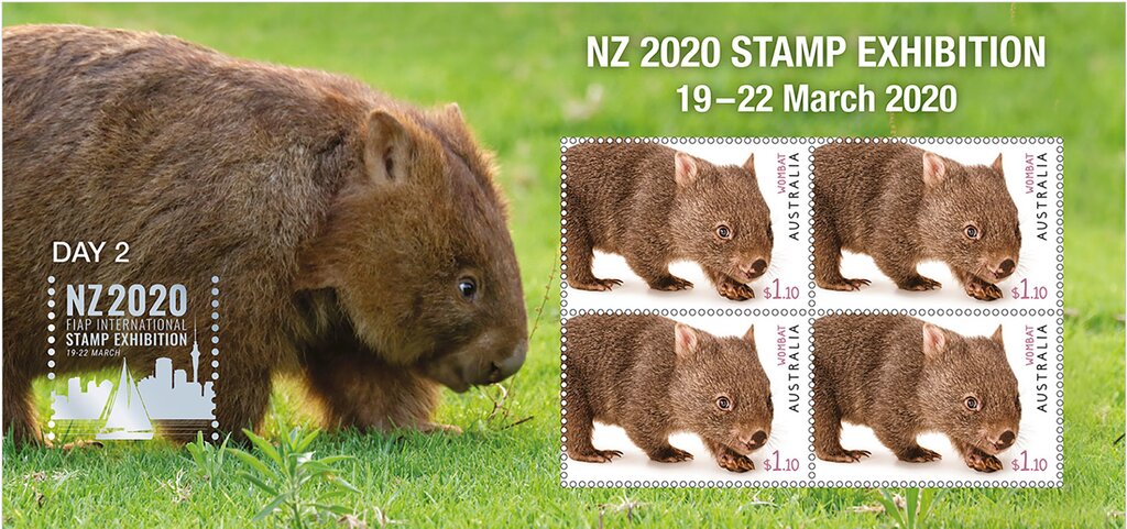 New Zealand 2020 Philatelic Exhibition - Wombat