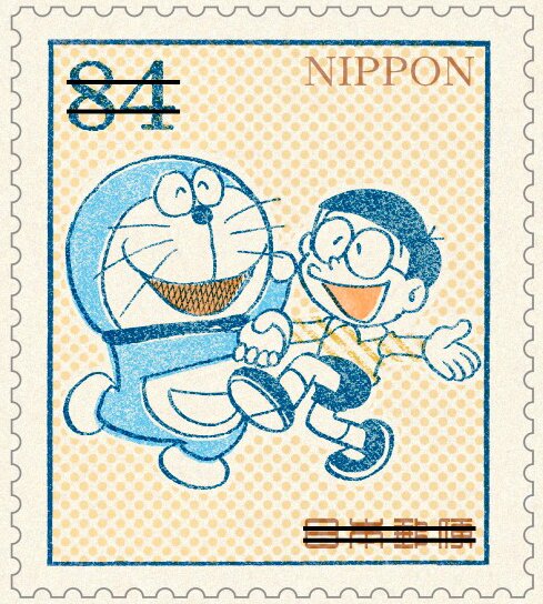 Doraemon and Nobita holding hands