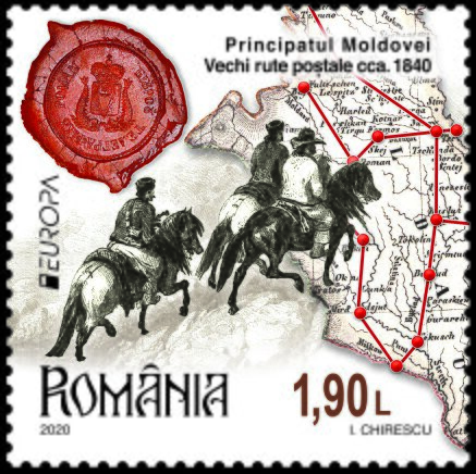 Postal Routes of 1840 in Moldavia