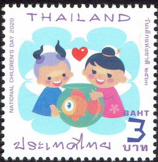 Children with Goldfish