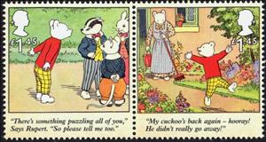 Se-tenant, Rupert and the Lost Cuckoo, United Kingdom of Great Britain & Northern Ireland,  , Cartoons