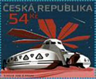 Stamp, Space Architecture - Mars Base 10 by Ondřej Doule, Czech Republic,  , Architecture, Outer Space, Space Traveling