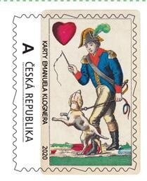 Stamp, Historické karty - Srdcový svršek, Personalized and Private Mail Stamps,  , Playing Cards