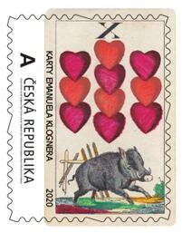 Historické karty - Srdcová desítka