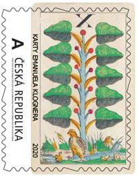 Stamp, Historické karty - Zelená desítka, Personalized and Private Mail Stamps,  , Playing Cards