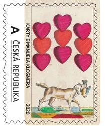 Stamp, Historické karty - Srdcová devítka, Personalized and Private Mail Stamps,  , Playing Cards