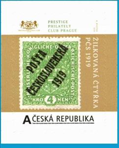 Stamp, Žilkovaná čtyřka PČS 1919, Personalized and Private Mail Stamps,  , Philately, Stamps