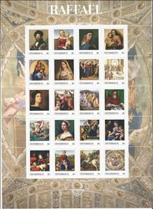 Mini Sheet, The Art of Raphael, Personalized and Private Mail Stamps,  , Art