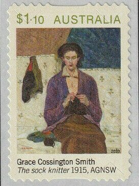 "The Sock Knitter" by Grace Cossington Smith