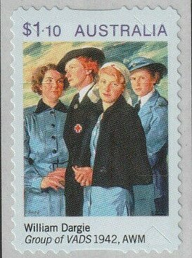 Stamp, "Group of VADS" by William Dargie, Australia,  , Art, Second World War