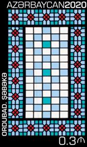 Stamp, Stained Glass from Ordubad, Azerbaijan,  , Stained-glass