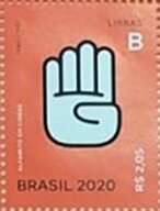 Letter B in Brazilian Sign Language