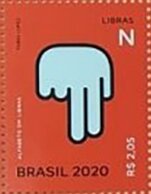 Letter N in Brazilian Sign Language
