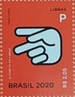 Letter P in Brazilian Sign Language