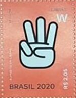 Letter W in Brazilian Sign Language