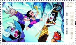 Stamp, Animation of the Hulu Brothers, China, People's Republic,  , Cartoons