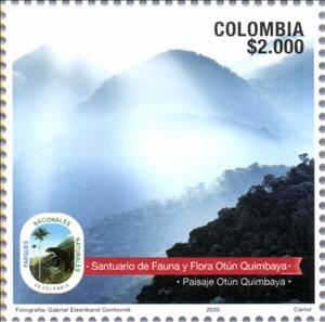 Stamp, View of Otún Quimbaya Flora and Fauna Sanctuary, Colombia,  , Landscapes, National Parks