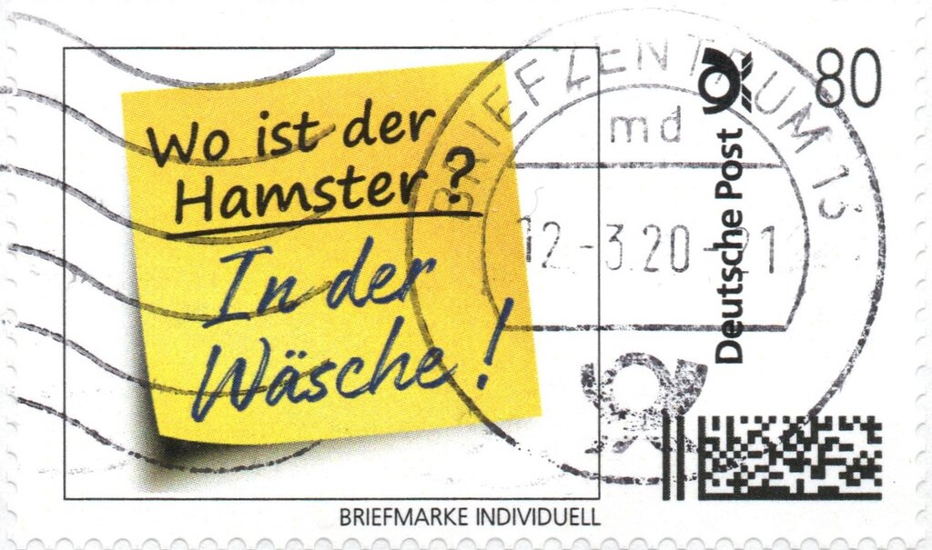 Wo ist der Hamster? In der Wäsche!