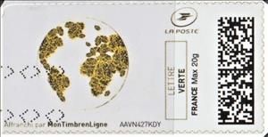 Stamp, Green Earth, Personalized and Private Mail Stamps,  , Environment Protection, Globes, Planets