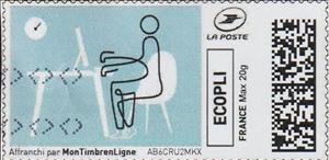Stamp, Office Worker, Personalized and Private Mail Stamps,  , Stylized Figures / Persons