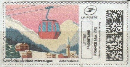 Winter. Cable Car