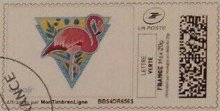 Summer. Flamingo in a Triangle