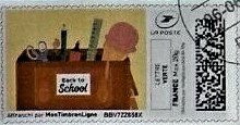 Stamp, Back to School Bag, Personalized and Private Mail Stamps,  , Food, Schools