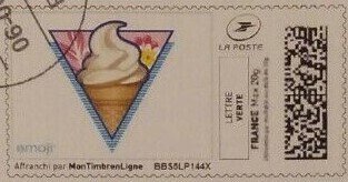 Summer. Ice Cream in a Triangle
