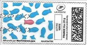 Stamp, Little Fishes, Personalized and Private Mail Stamps,  , Art, Fishes